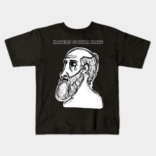 Sad Hippocrates (Large Print) Kids T-Shirt